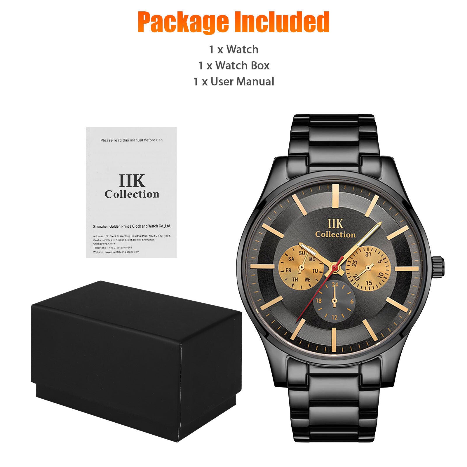 Men'S Quartz Watch Ultra Thin Stainless Steel Business Classic Wrist Waterproof